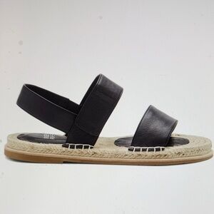 Eileen Fisher Max washed leather espadrille sandals